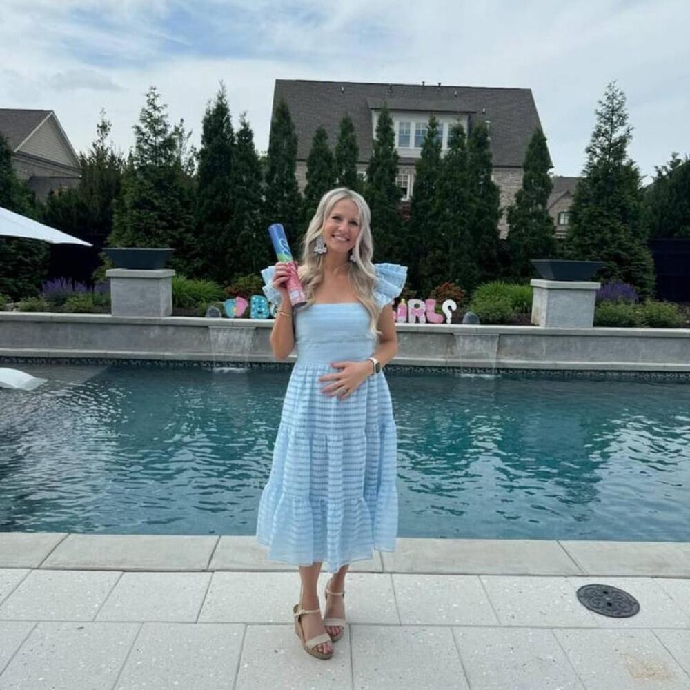 Amanda uprichard light blue gingham